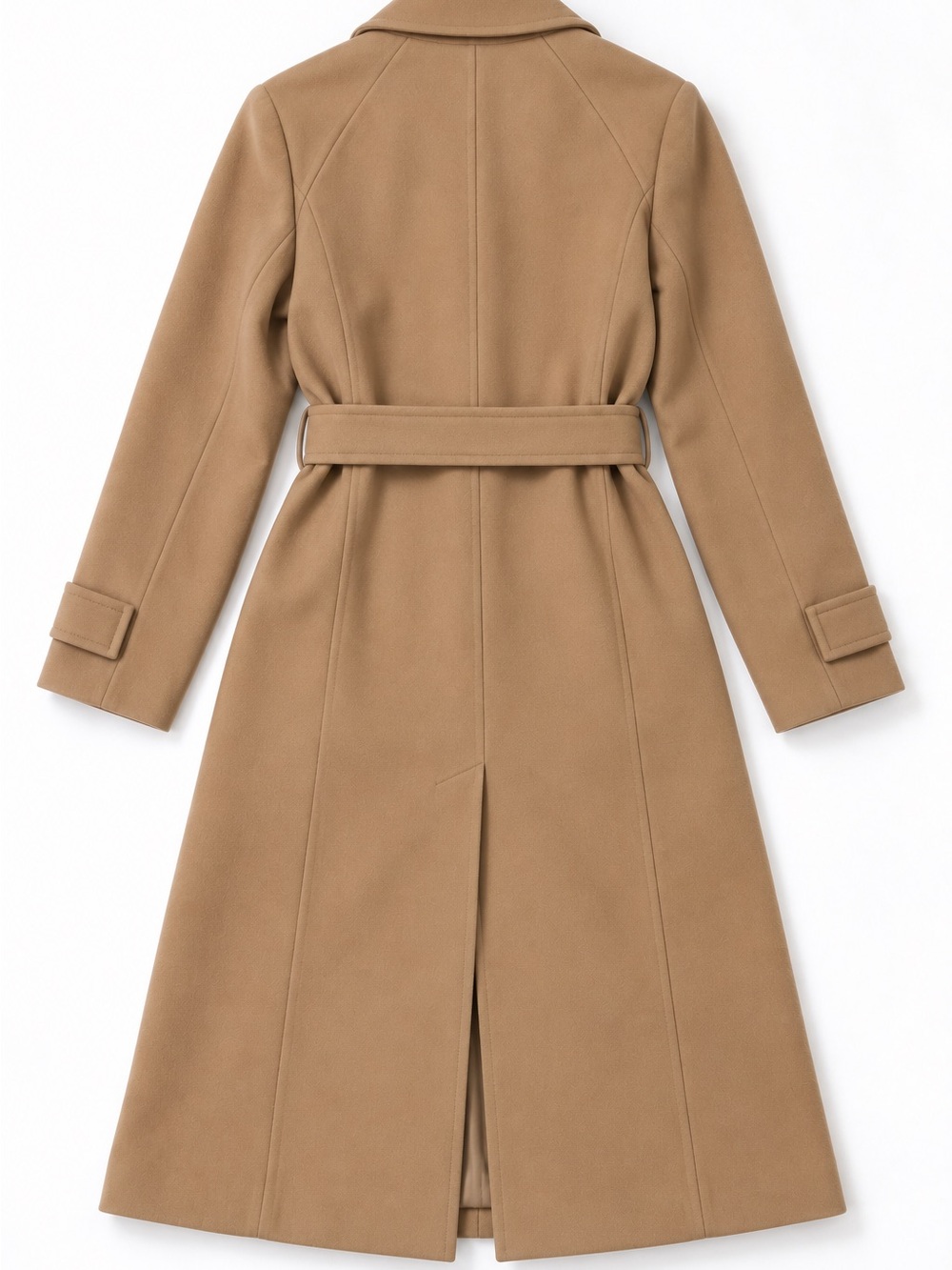 Theory Oaklane Admiral Crepe Belted Trench Coat Camel Size P XS - Picture 4 of 9